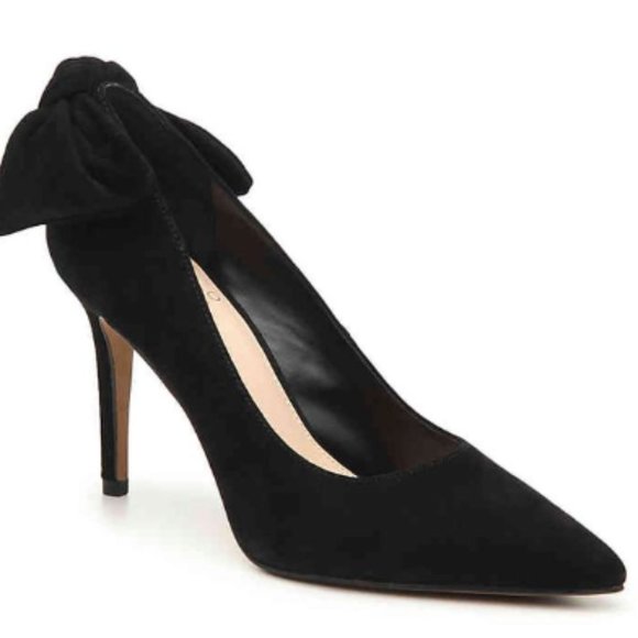 Vince Camuto -  Alexavia Suede Point Toe Pump with Bow - Picture 1 of 3